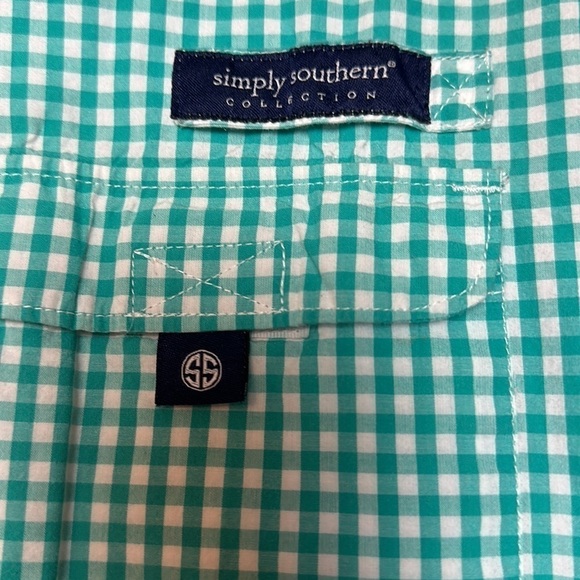 Simply Southern checkered button down - Picture 3 of 8